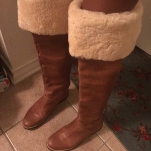 Vintage MK Over The Knee Brown Leather Boot